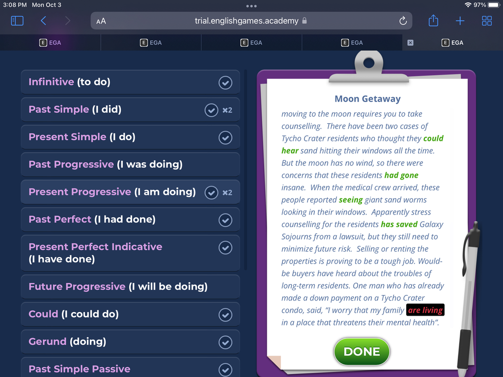GTI app web page image